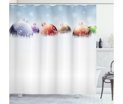 Winter Snow Field Shower Curtain