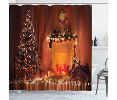 Romantic New Year Shower Curtain