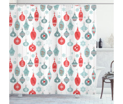 Joyful Xmas Pattern Shower Curtain