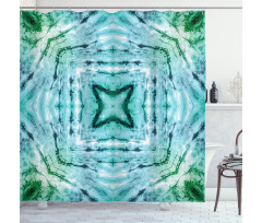 Abstract Teal Shower Curtain