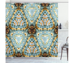 Tie Dye Effect Batik Shower Curtain