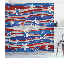 Abstract USA Flag Shower Curtain
