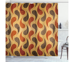 Tiling Wavy Shapes Shower Curtain