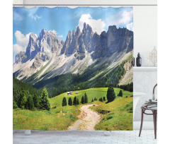 Pathway to Forest Alps Shower Curtain