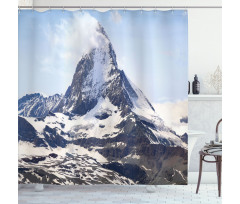 Glacier Summit Scenery Shower Curtain