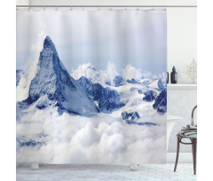 Clouds on Summit Winter Shower Curtain