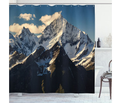View of Alps Mountain Shower Curtain