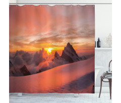 Sunrise in Swiss Alps Shower Curtain