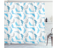 Jumping Dolphin Shower Curtain