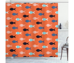 Colorful Fish Shoal Shower Curtain