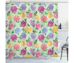 Floral Beauty Bridal Shower Curtain
