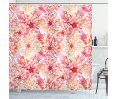 Dahlias Floral Shower Curtain