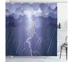 Thunderstorm Dark Clouds Shower Curtain