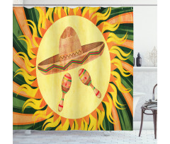 Hippie Sombrero Shower Curtain