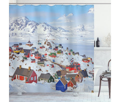 Frozen Winter Design Shower Curtain