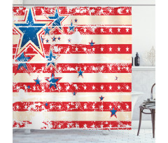 Star and Stripes Shower Curtain