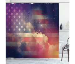 Cloudy Night USA Shower Curtain