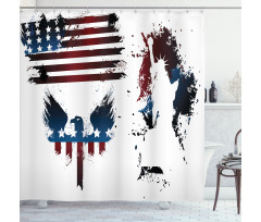Eagle and Stripe Shower Curtain