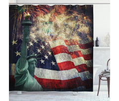 Fireworks 4th of July Shower Curtain