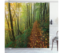 Forest Path View Shower Curtain