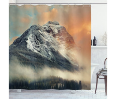 Snowy Peak Mountain Shower Curtain
