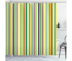 Vibrant Lines Pattern Shower Curtain