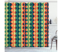 Half-Pattern Rings Shower Curtain
