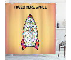 Futuristic Words Shower Curtain