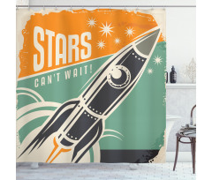 Stars Writing Shower Curtain