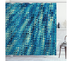 Mosaic Geometric Style Shower Curtain