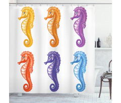 Happy Baby Seahorses Art Shower Curtain