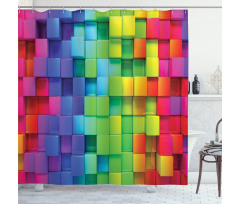Rainbow Color Shower Curtain