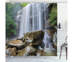 Tropical Waterfalls Shower Curtain