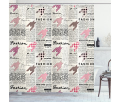 Fashion Magazine Retro Shower Curtain