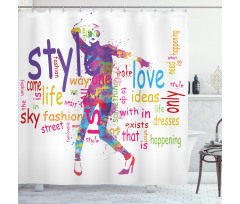 Woman Silhouette Shower Curtain