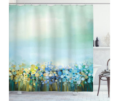 Aqua Painting Effect Shower Curtain