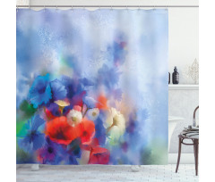 Hazy Painting Effect Shower Curtain