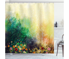 Wild Flowers on Meadow Shower Curtain