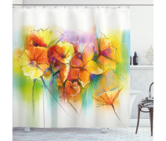 Autumn Flower Bouquet Shower Curtain