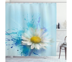 Painting Effect Daisy Shower Curtain