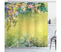 Spring Foliage Vintage Shower Curtain