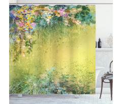 Spring Foliage Vintage Shower Curtain