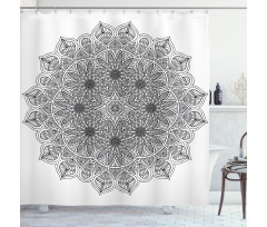 Mandala Floral Shower Curtain