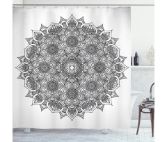 Mandala Ottoman Floral Shower Curtain