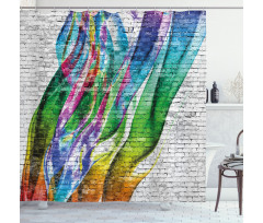 Colorful Retro Shower Curtain