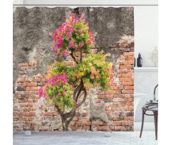 Flourishing Tree Wall Shower Curtain
