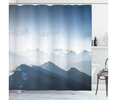 Foggy Morning Mountain Shower Curtain