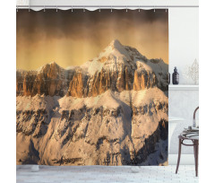 Overcast Sky Mountain Shower Curtain