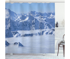 Clouds on Summit Fog Shower Curtain