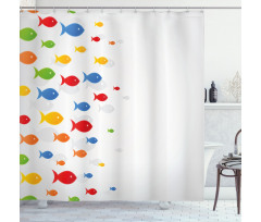 Cartoon Sea Animals Shower Curtain